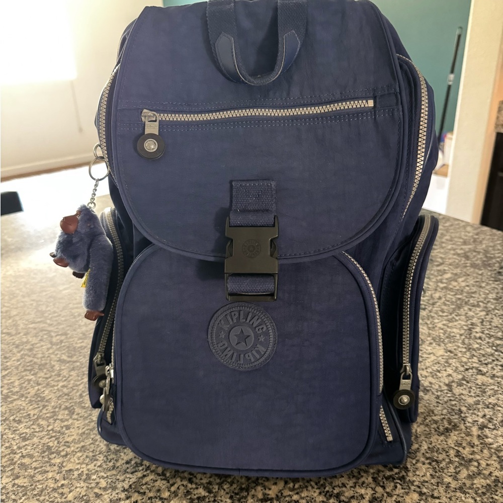 Kipling Blue Backpack with wheels